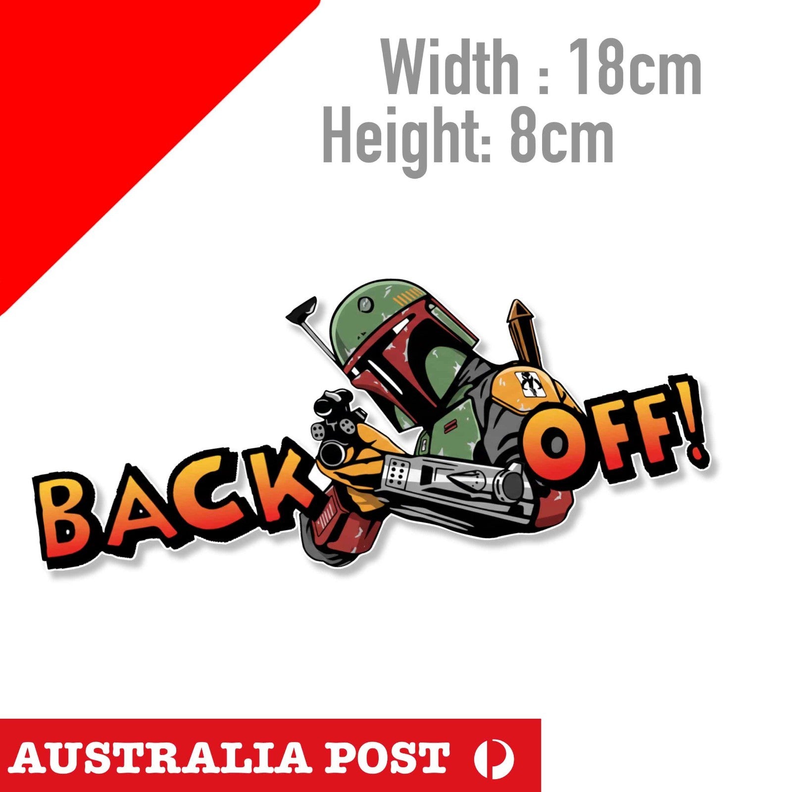 The Mandalorian Bounty ,Back Off STAR WARS Hunter, Car, Laptop  Sticker