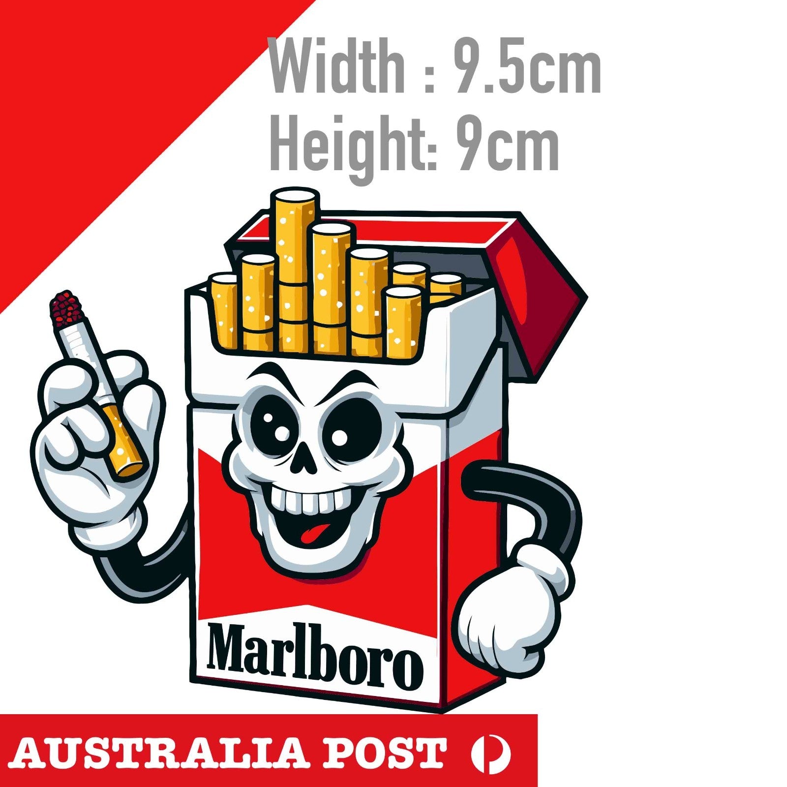 Marlboro Skull Cigarrete Pack Funny  Sticker