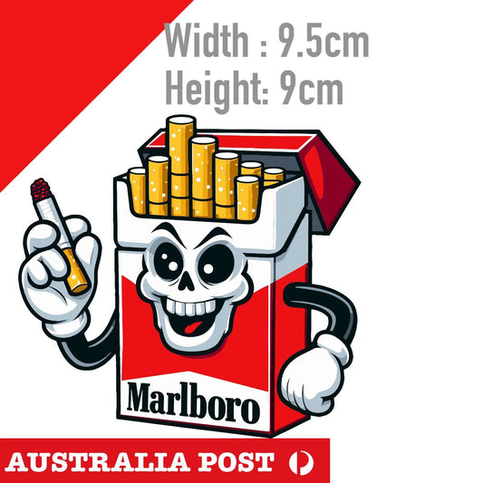 Marlboro Skull Cigarrete Pack Funny  Sticker