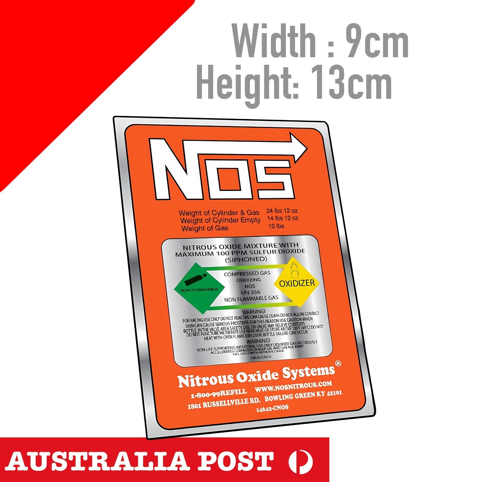 NOS - Nitrous Oxide Systems Label  JDM Laptop, Bar, Vintage Sticker