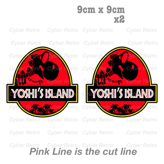 Jurassic Park Yoshi's Island  Laptop , Car  Decal Sticker