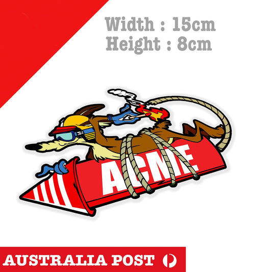 Road Runner Wile E. Coyote funny Laptop , Car Vinyl, ACME Co Sticker