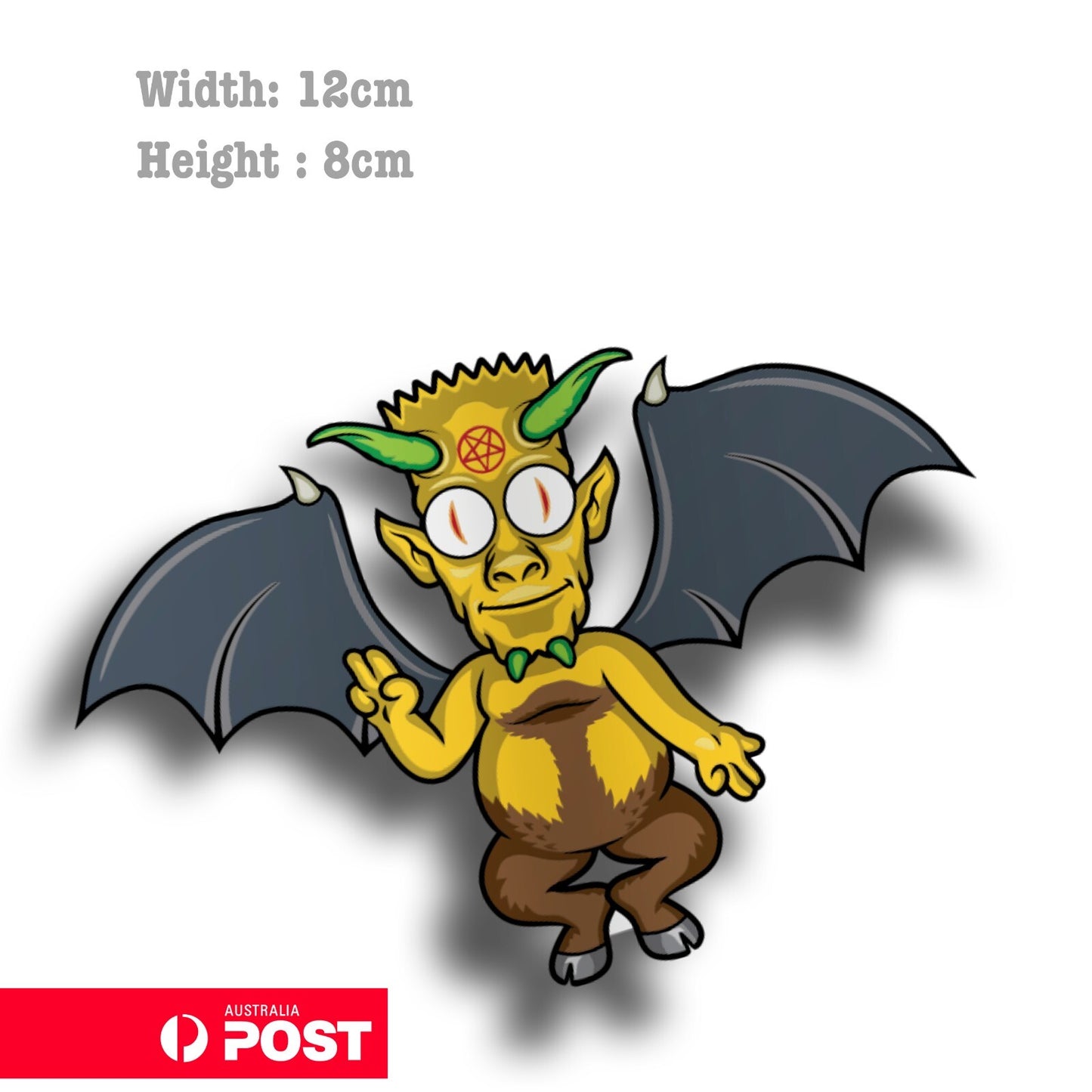 Evil Bart Simpsons Funny Halloween Laptop , Car  Decal Sticker 