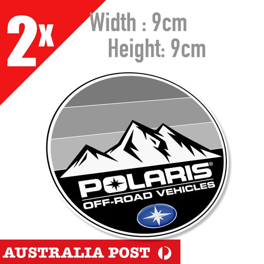 Polaris  OFF ROAD Vehicles Round  2x Stickers