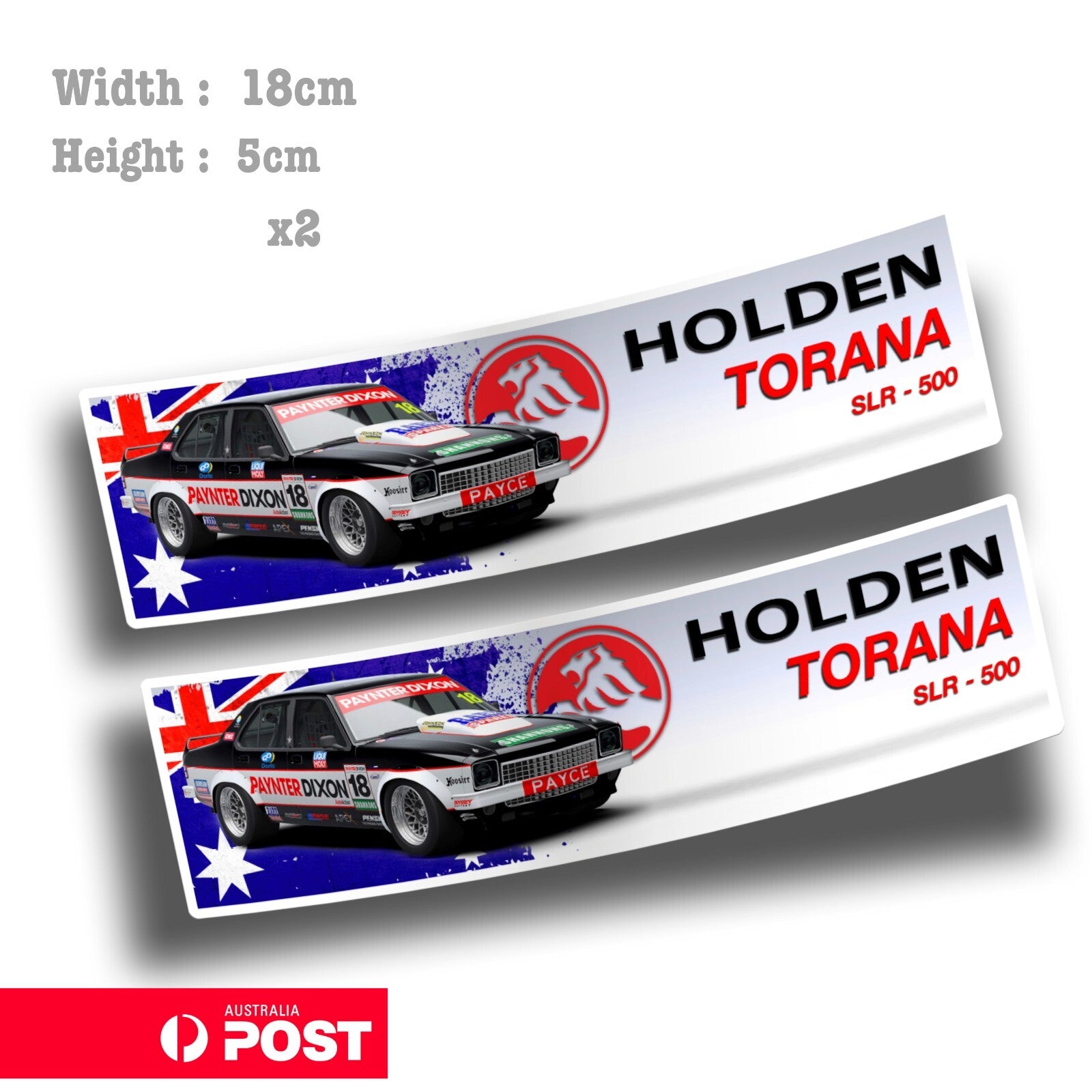 Holden TORANA SLR- 500 Holden Logo , Australian Flag Decal Sticker