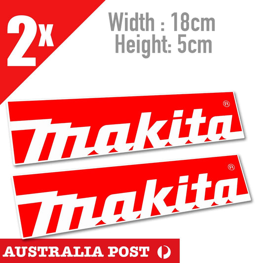 MAKITA Tool Red Banner, MAKITA LOGO 2x Sticker