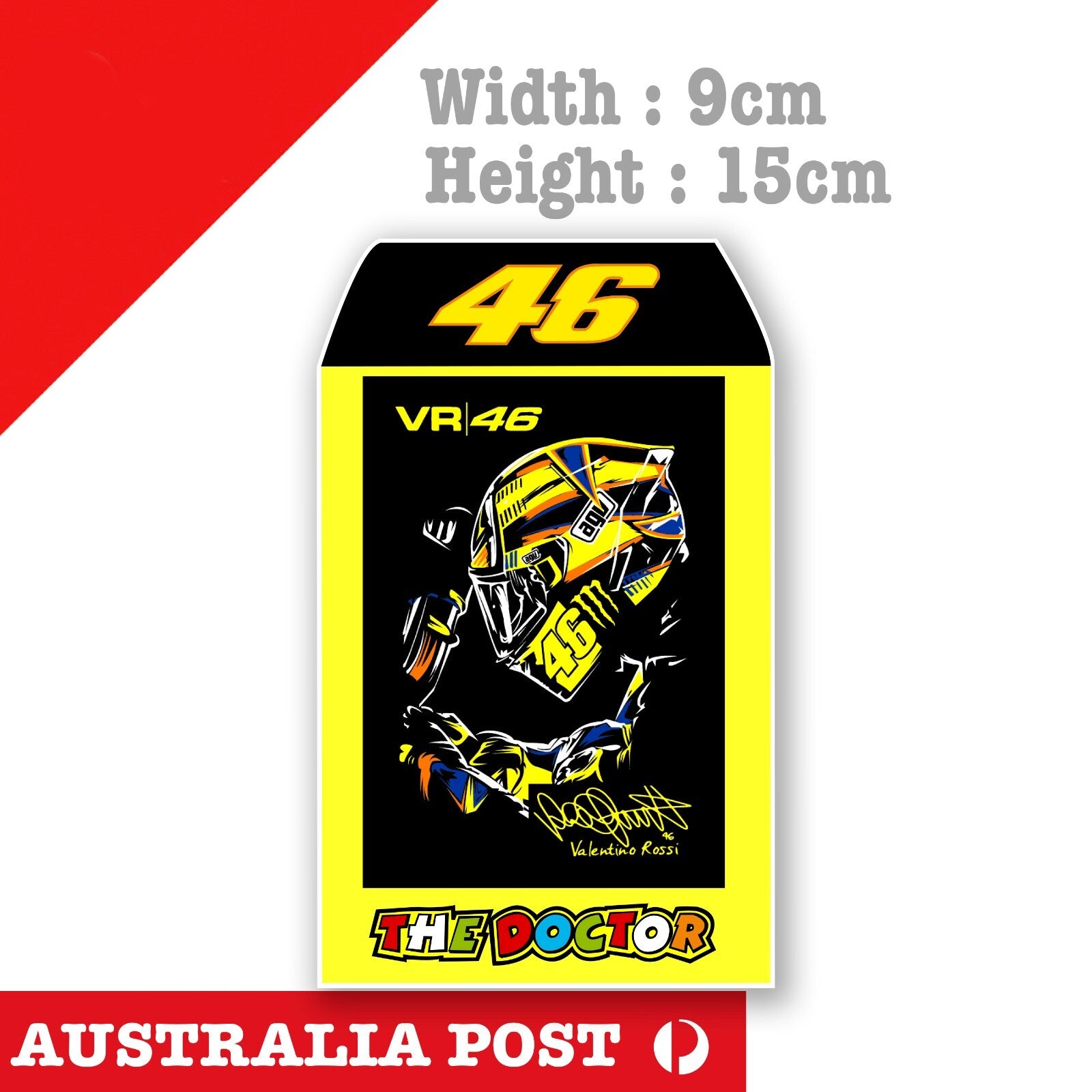Valentino Rossi VR|46 Motorcycle With Signature Sticker