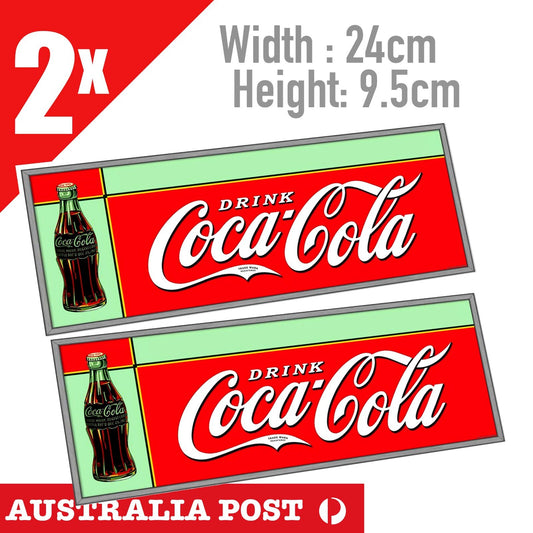 Coca Cola Vintage Retro Sign x2 Sticker