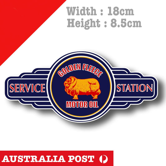 GOLDEN FLEECE Retro Australian Oil Logo SERVICE STATION  Sticker