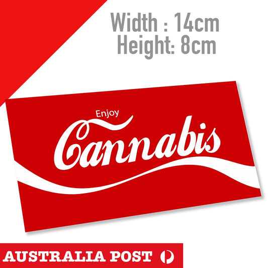 COCA COLA Funny  Logo , Funny Marijuana Cannabis Weed Sticker