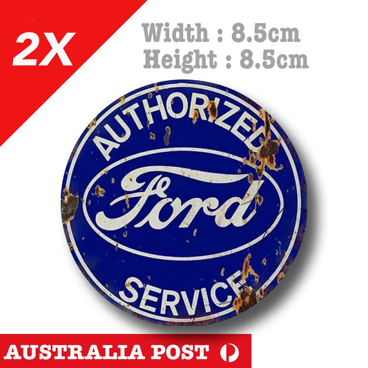 FORD Authorise Service Vintage Rusted Service Sign - FORD logo  Decal Sticker