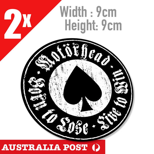 Motorhead Skull AUSTRALIA Logo, Motorcycle,Fuel Tank, Helmet x2 Sticker