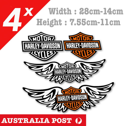 Harley Davidson Motorcycle Logo, Harley Davidson Wing Logo, Dyna Tank  Stickers