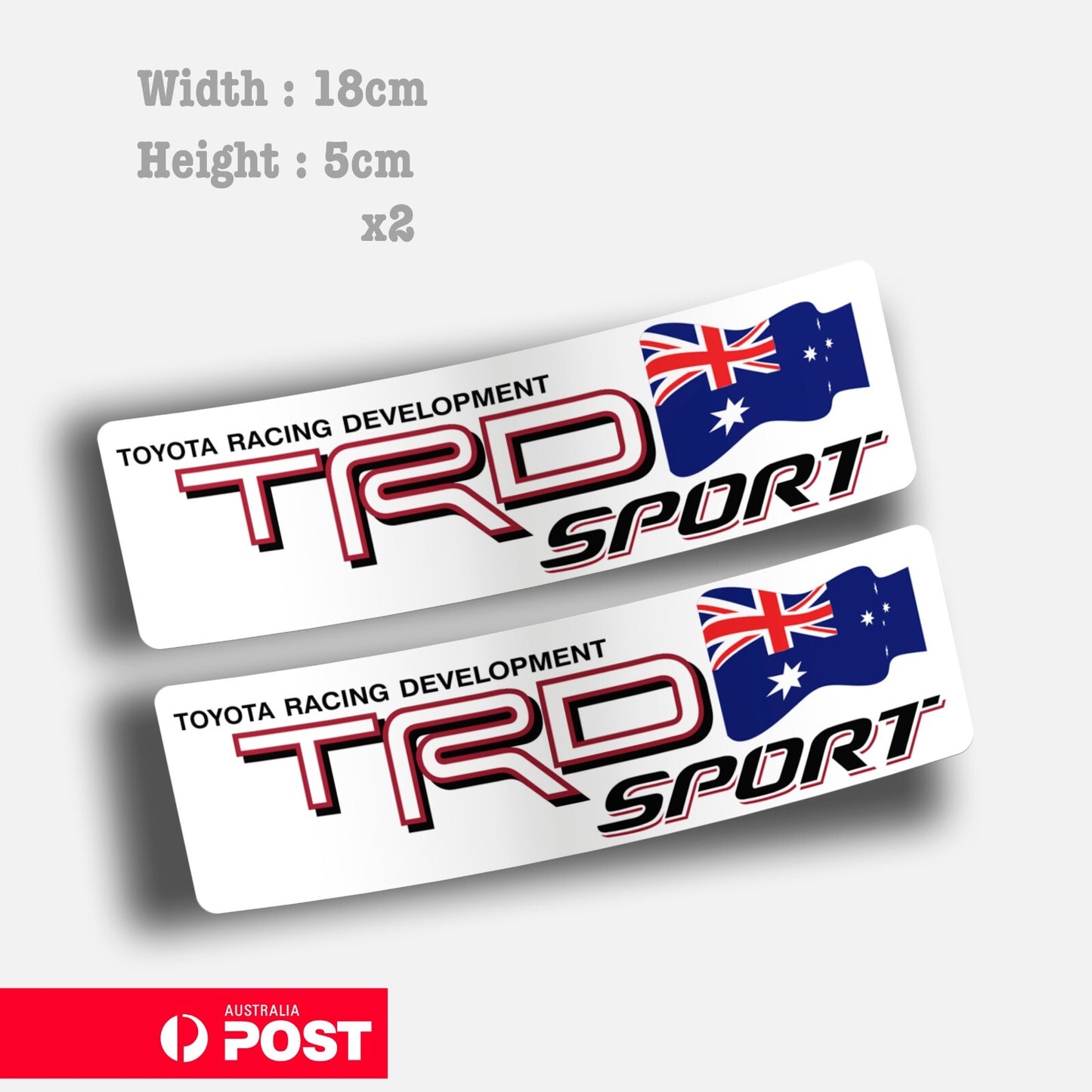 Toyota TRD Sport Australian Flag,  Hilux 4x4 4WD  Logo Sticker 
