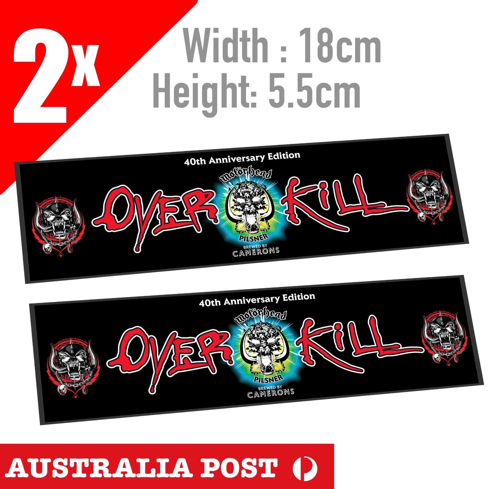 Motörhead OVER KILL Banner  , Motorcycle,Fuel Tank, Helmet  Sticker