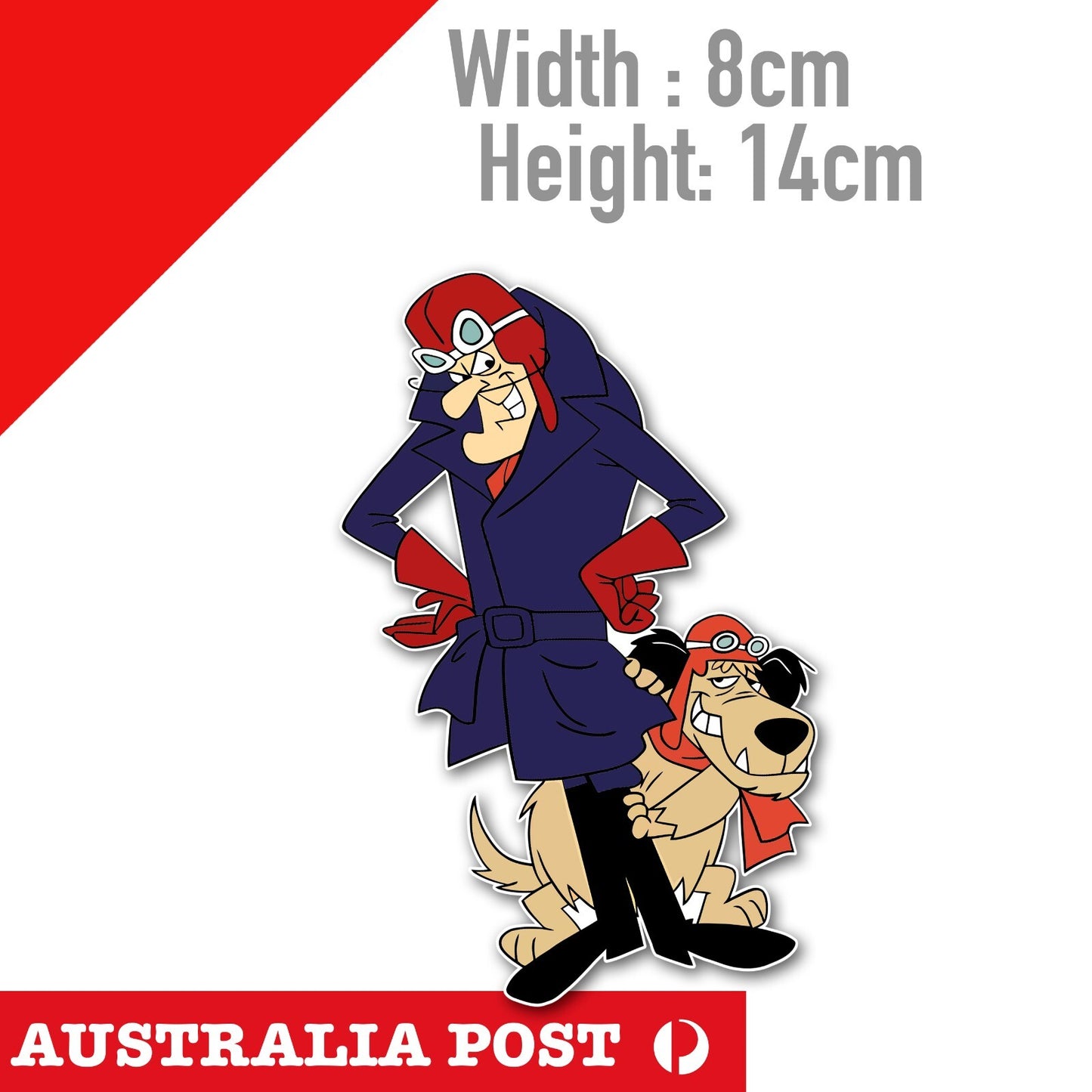 Dastardly and Muttley The Dod Laughing  , Motorcycle, Helmet, Fuel Tank Sticker