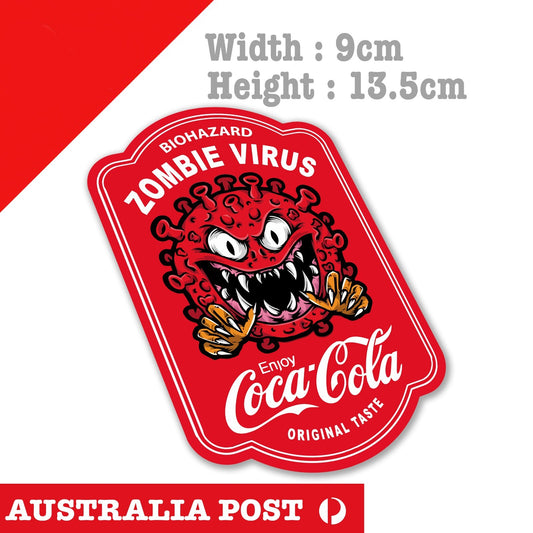 Coca Cola Zombie Juice Label, Zombie Logo Label Funny Sticker