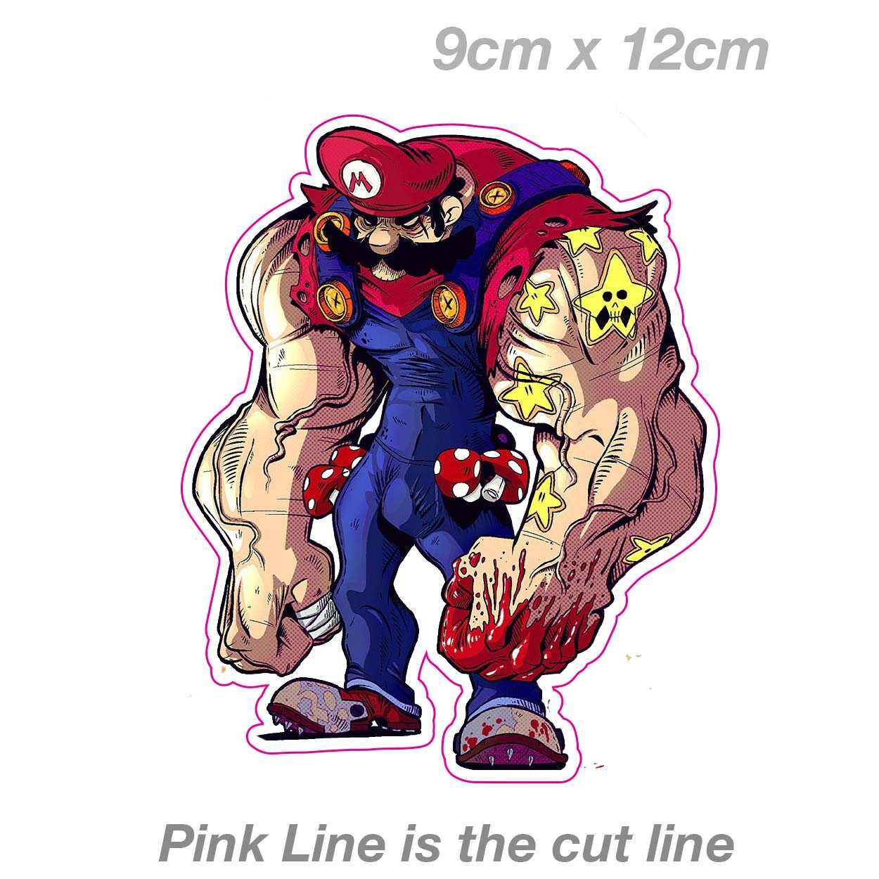 Super Mario Brother MONSTER Zombie, Nintendo Game Characters Vinyl  Sticker