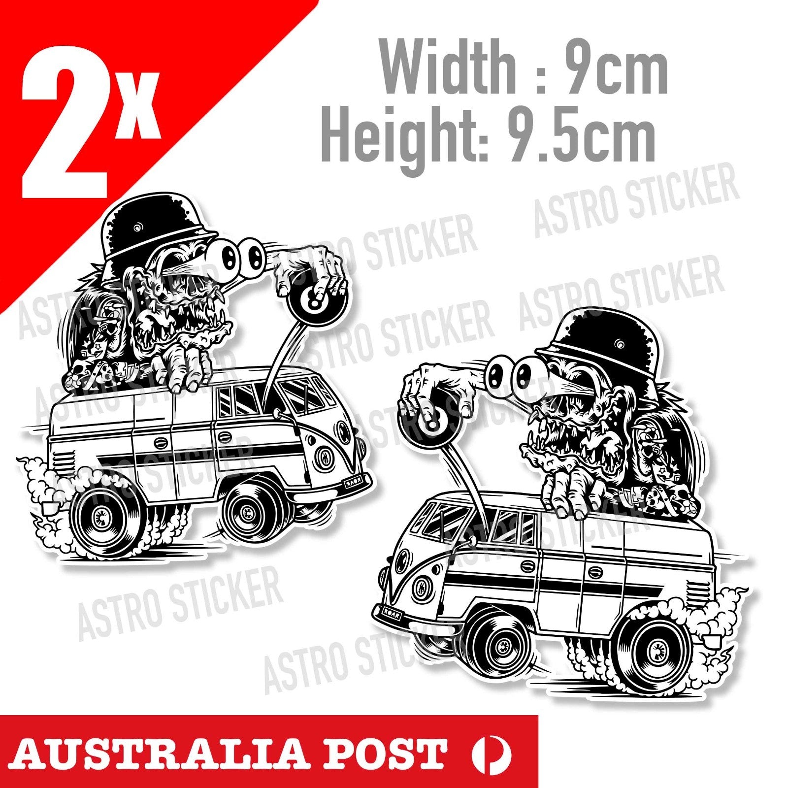 Alien Monster Hot Rod Monster Car, HOT ROD RAT FINK Sticker – Astro ...