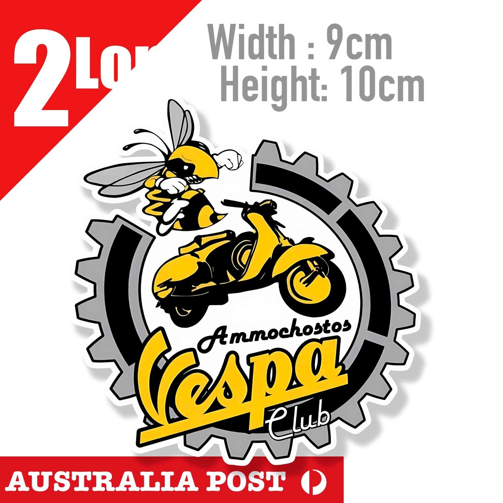 Angry BEE VESPA Motorcycle Round Stickers