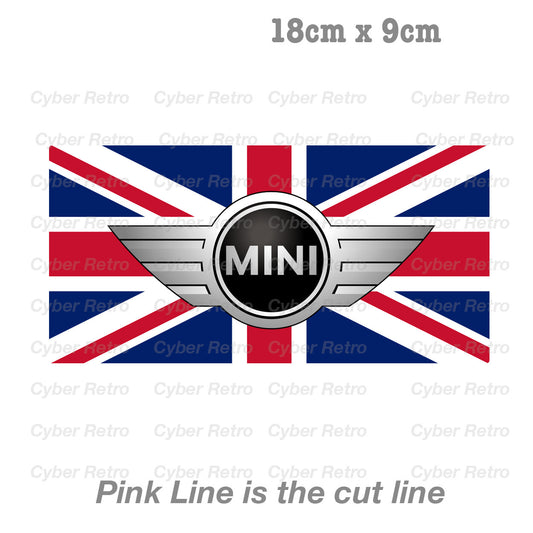 Mini Cooper United Kingdom Flag - JDM Car Sticker 