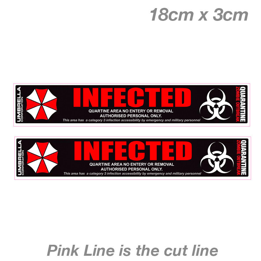 UMBRELLA CORPORATION BIOHAZARD Resident Evil Pack 15 piece Decal Sticker 