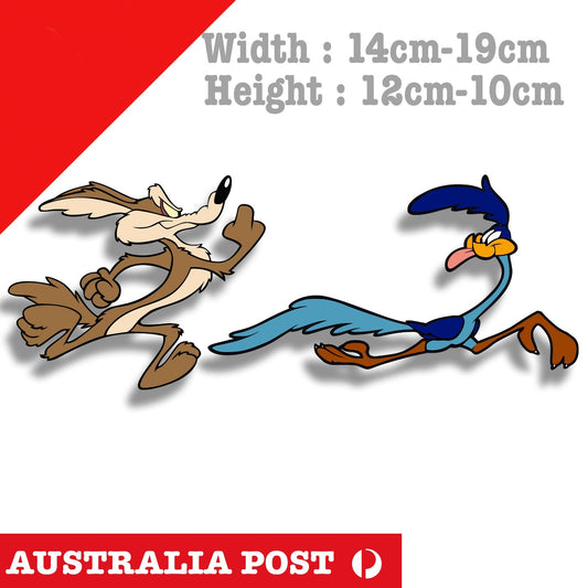 Road Runner and Wile E Coyote Funny  Vinyl  Stickers