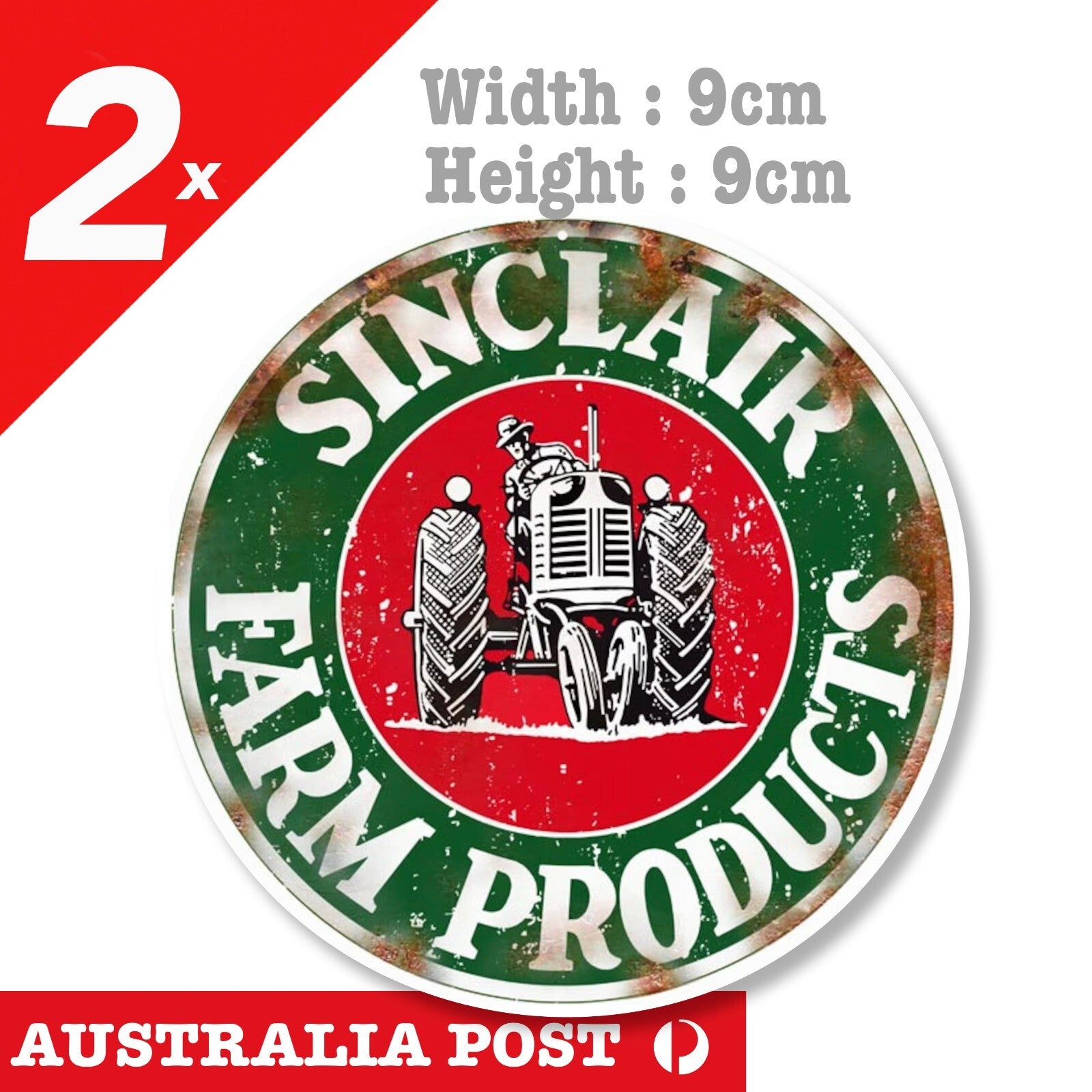 Sinclair Farm Products Sign, Aged , Vintage Rusted  Stickers