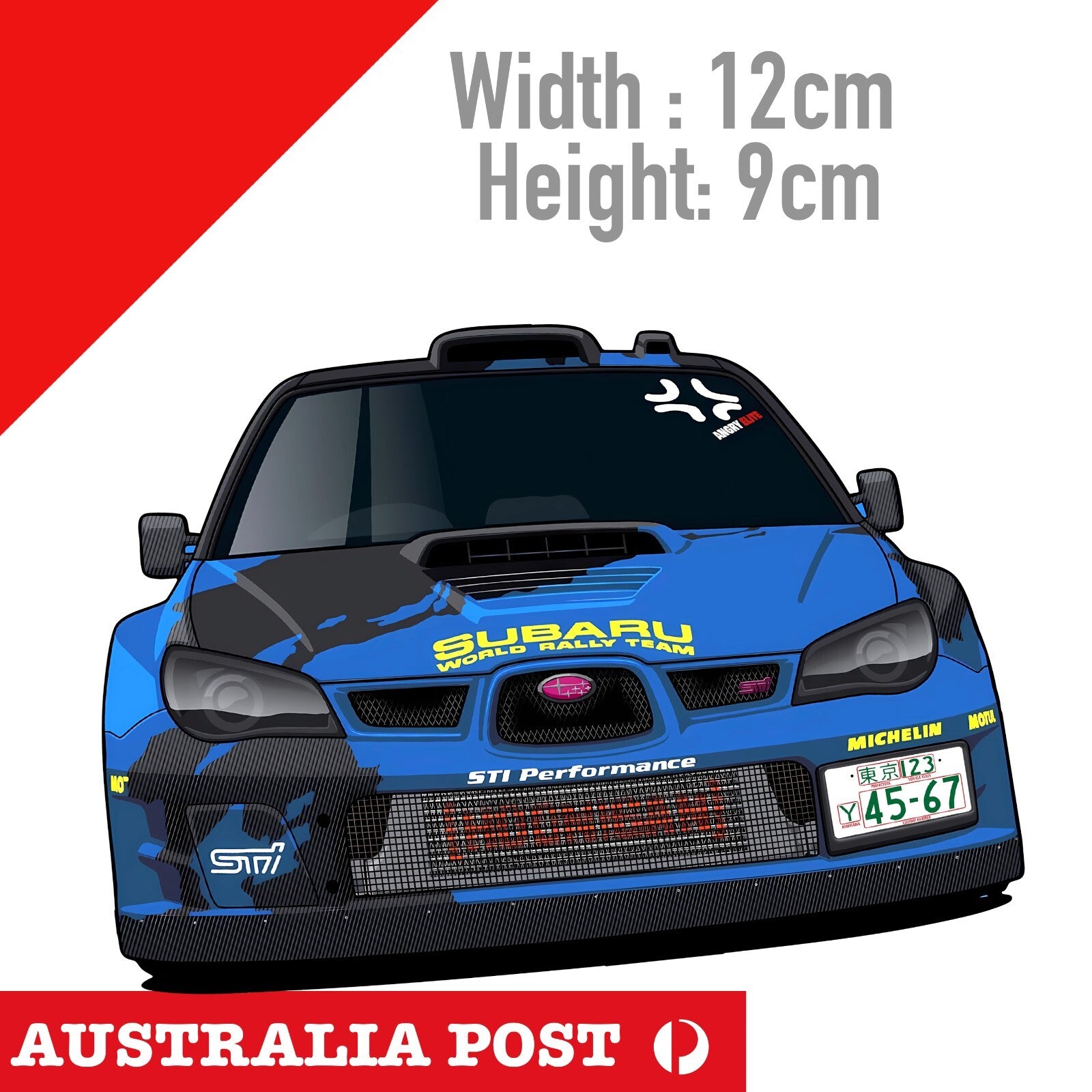 Subaru Impreza WRX STi Off Road JDM Car, 4WD, 4x4 , WR Blue Car  Ralli Sticker
