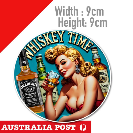Jack Daniels Whiskey TIME Sexy Blonde, Bar Fridge, Car  Vinyl  Sticker