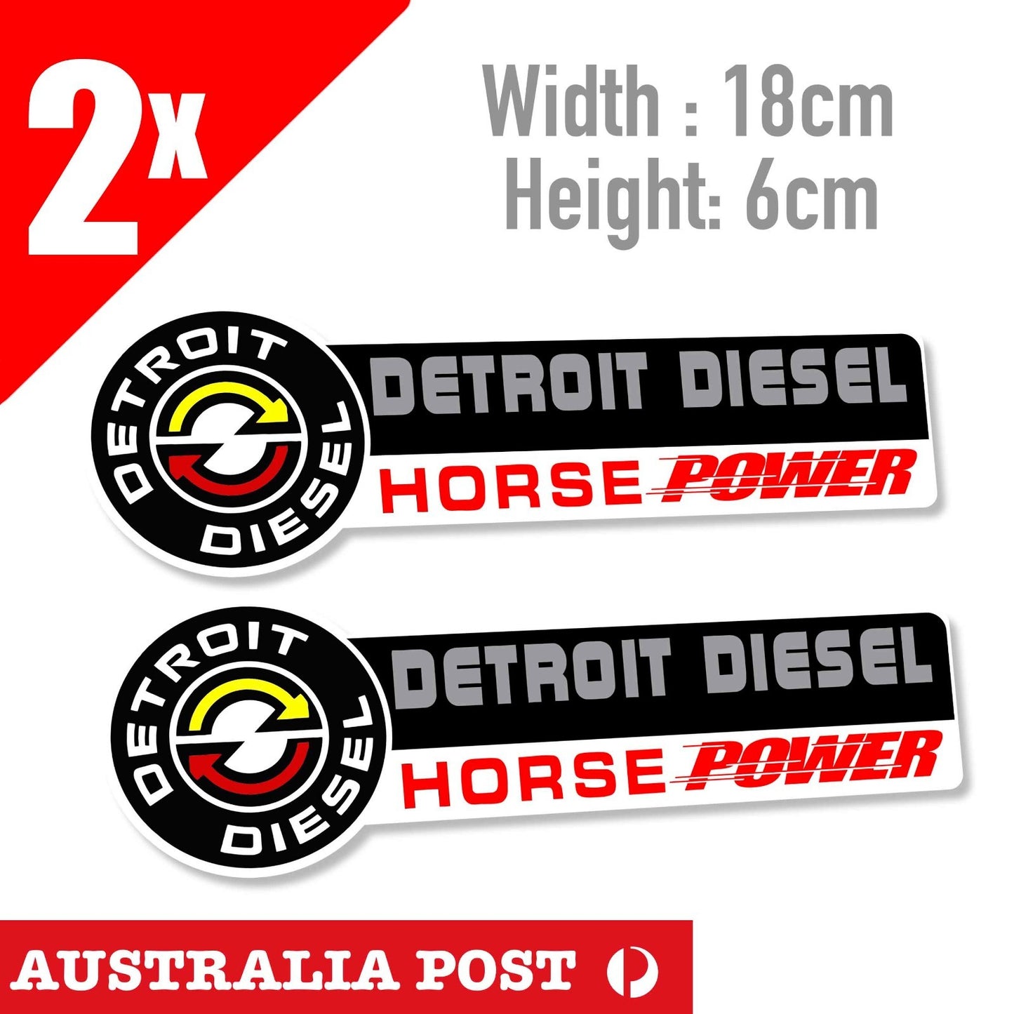 Detroit Diesel Hosepower SERIES Engine Automotive Gas Oil Service Sticker