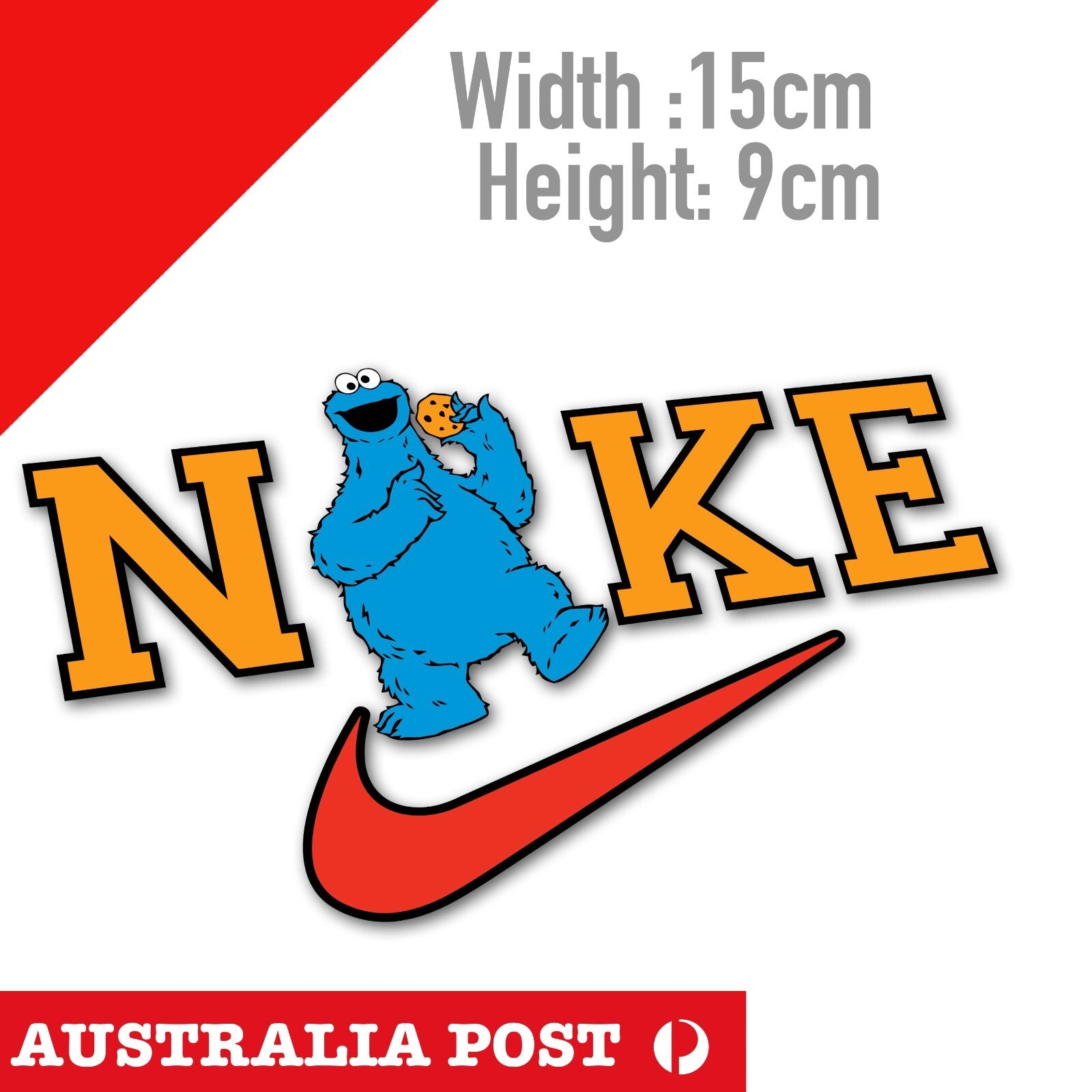 NIKE Logo Cookie Monster Funny Logo Sticker