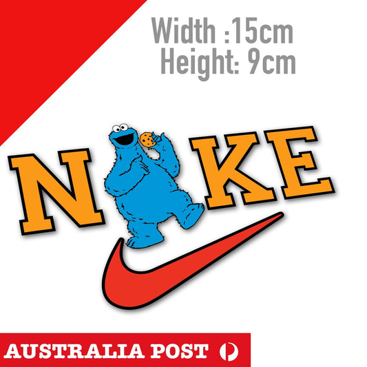 NIKE Logo Cookie Monster Funny Logo Sticker