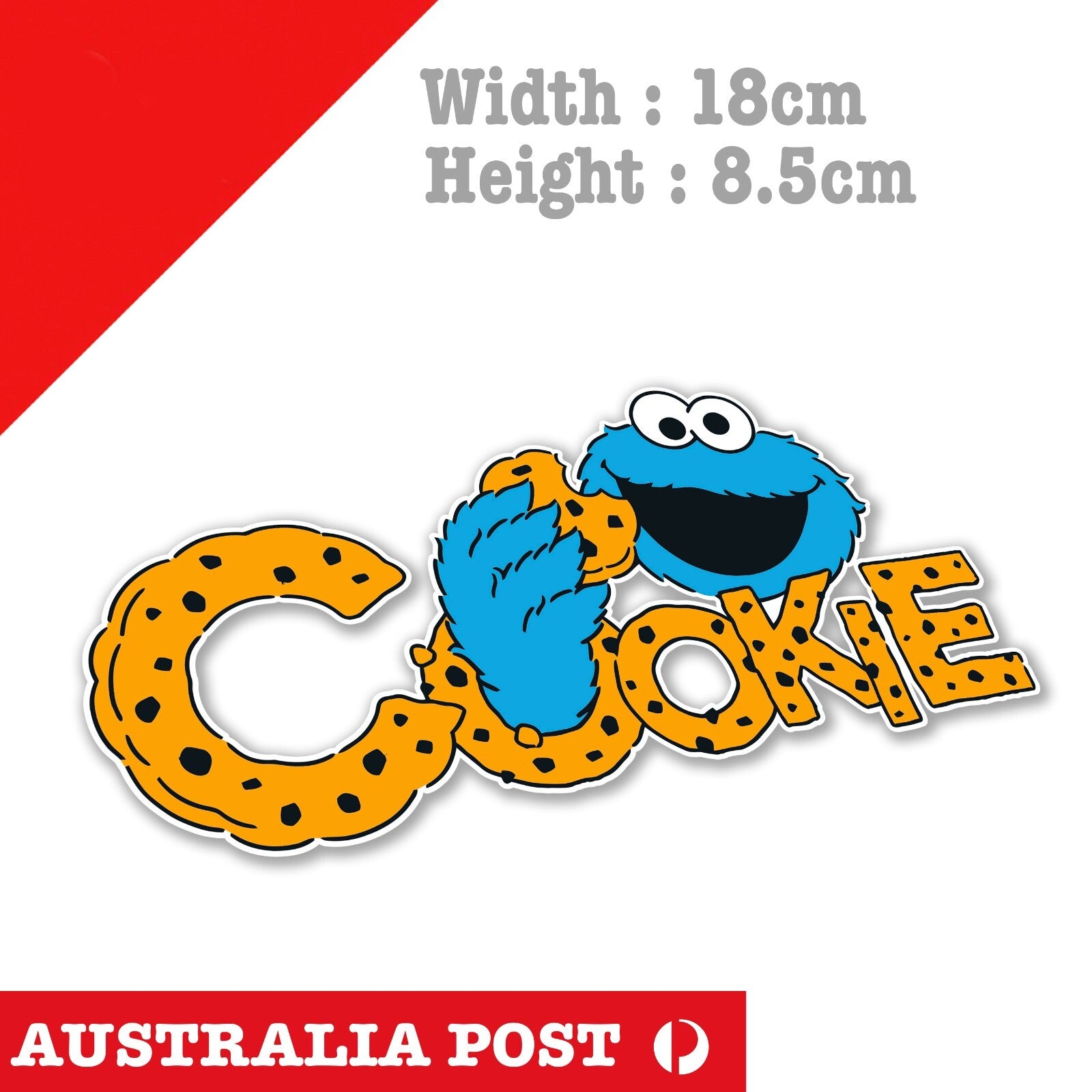 Cookie Monster Sesame Street Funny Cute Baby Monster Logo Sticker