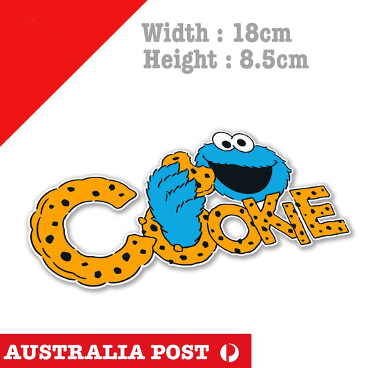 Cookie Monster Sesame Street Funny Cute Baby Monster Logo Sticker