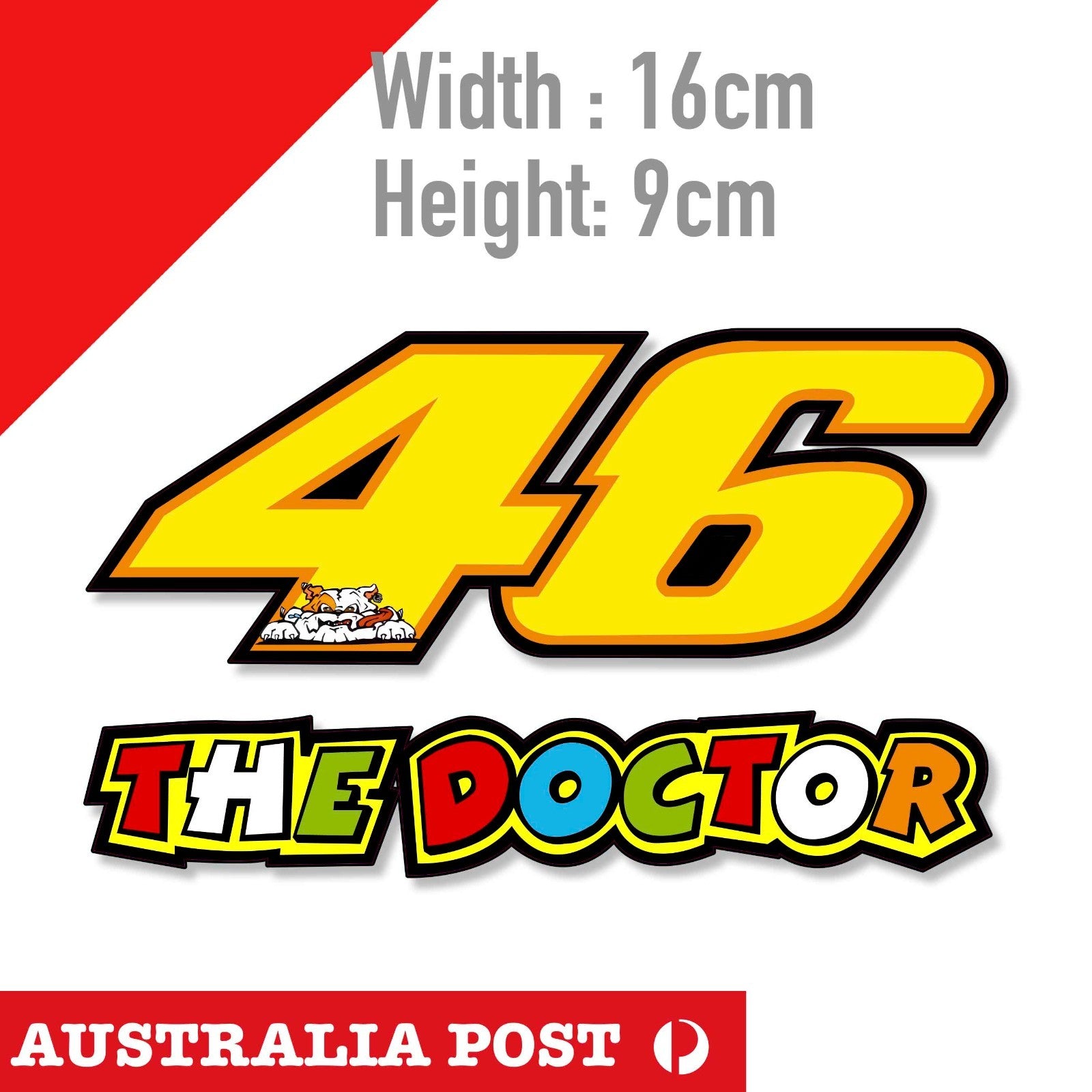 The Doctor 46 - Valentino Rossi's VR46  Laptop , Car  Decal  Sticker
