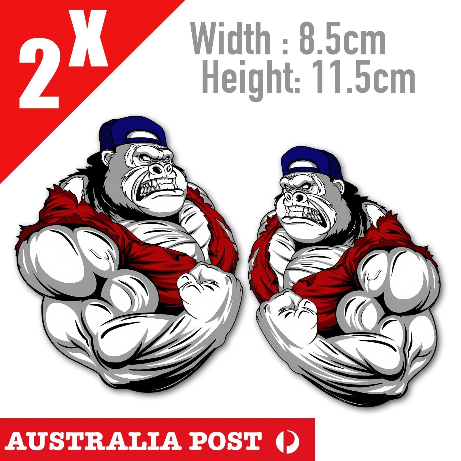 Angry Muscle Gym Gorilla  Stickers