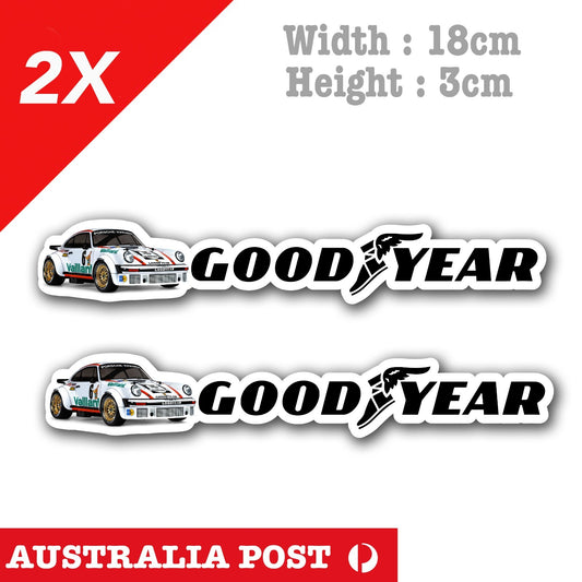GOOD YEAR Porsche Racing Car Decal Sticker