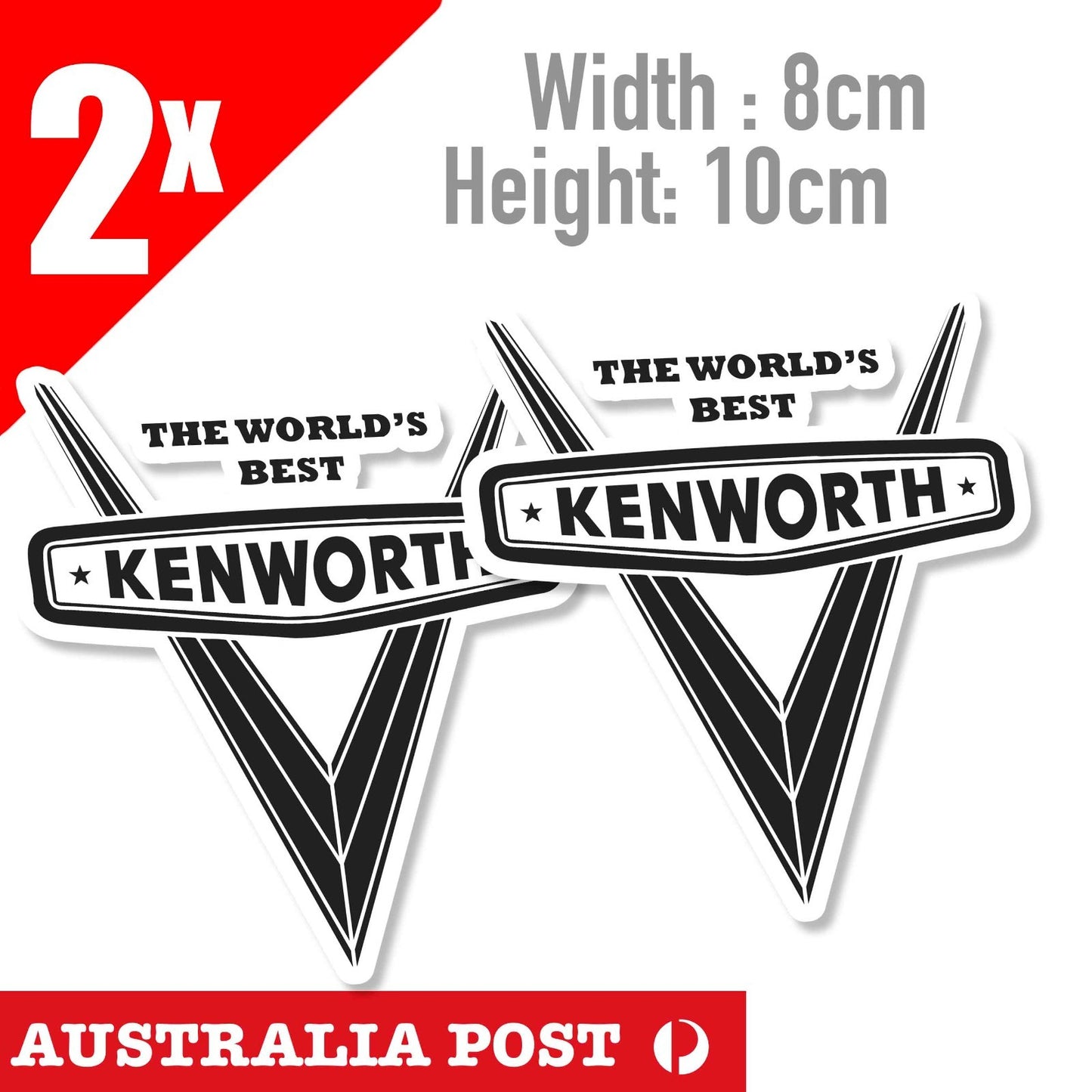 Share Kenworth Truck American Flag Logo Style, Kenworth Truck 2x Stickers