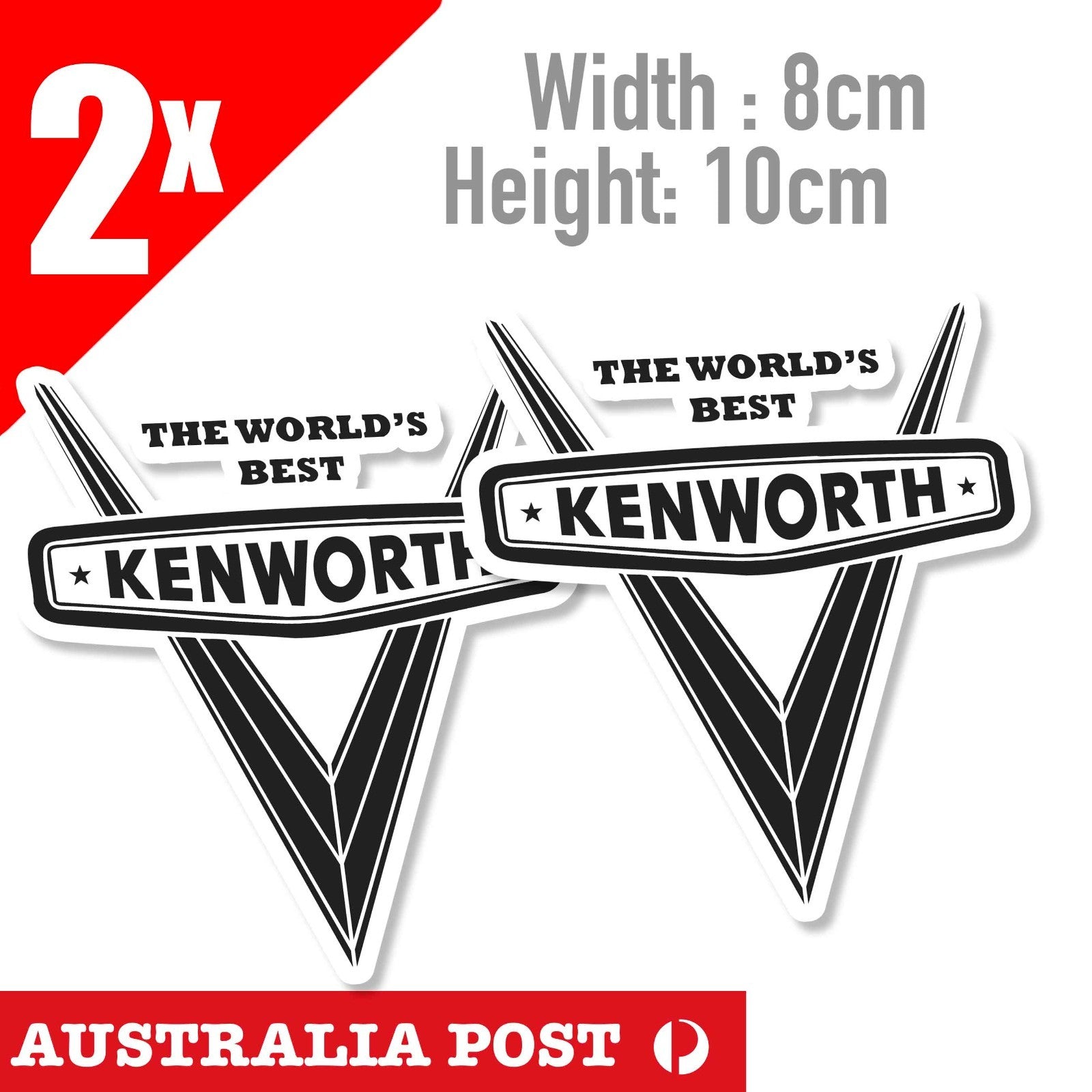 Share Kenworth Truck American Flag Logo Style, Kenworth Truck 2x Stickers