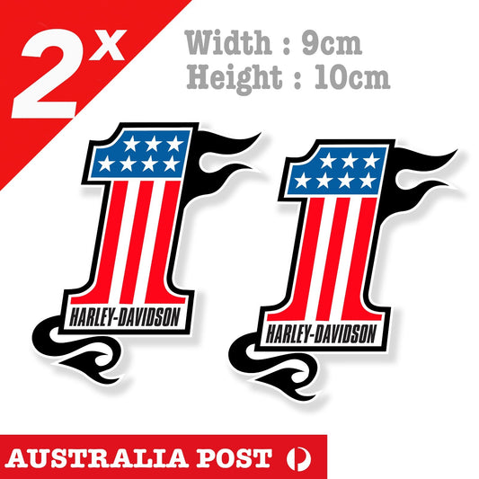 Harley-Davidson 1 Logo Devil Tail, Helmet, Motorcycle, Fuel Tank Sticker