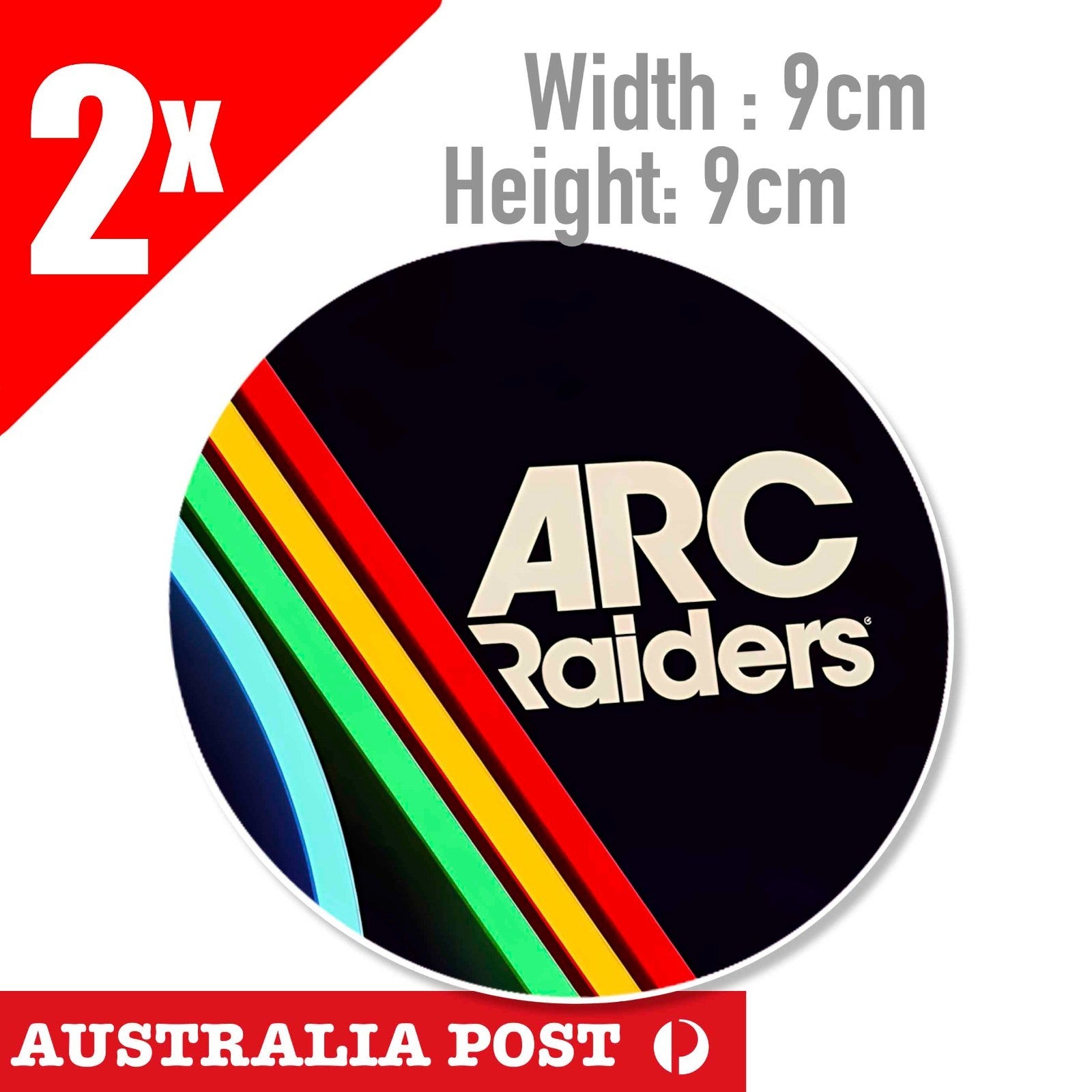 Arcade RADERS Game Round Logo, PS4 Game Logo  Sticker