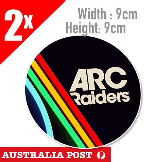 Arcade RADERS Game Round Logo, PS4 Game Logo  Sticker