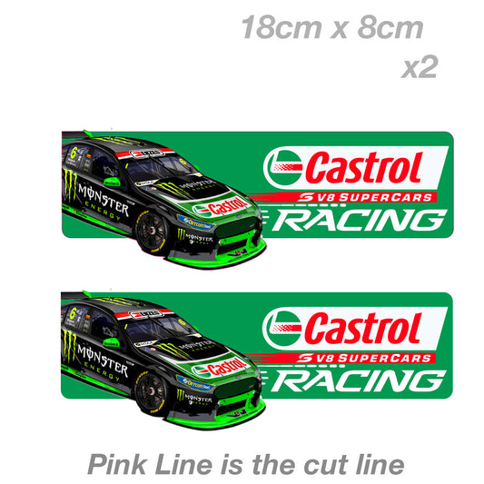 CASTROL Racing V8 SUPERCARS FORD - Monster Energy Drink Logo Car Vinyl  Sticker 