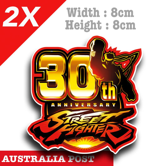 Street Fighter Anniversary 30th Logo Sticker
