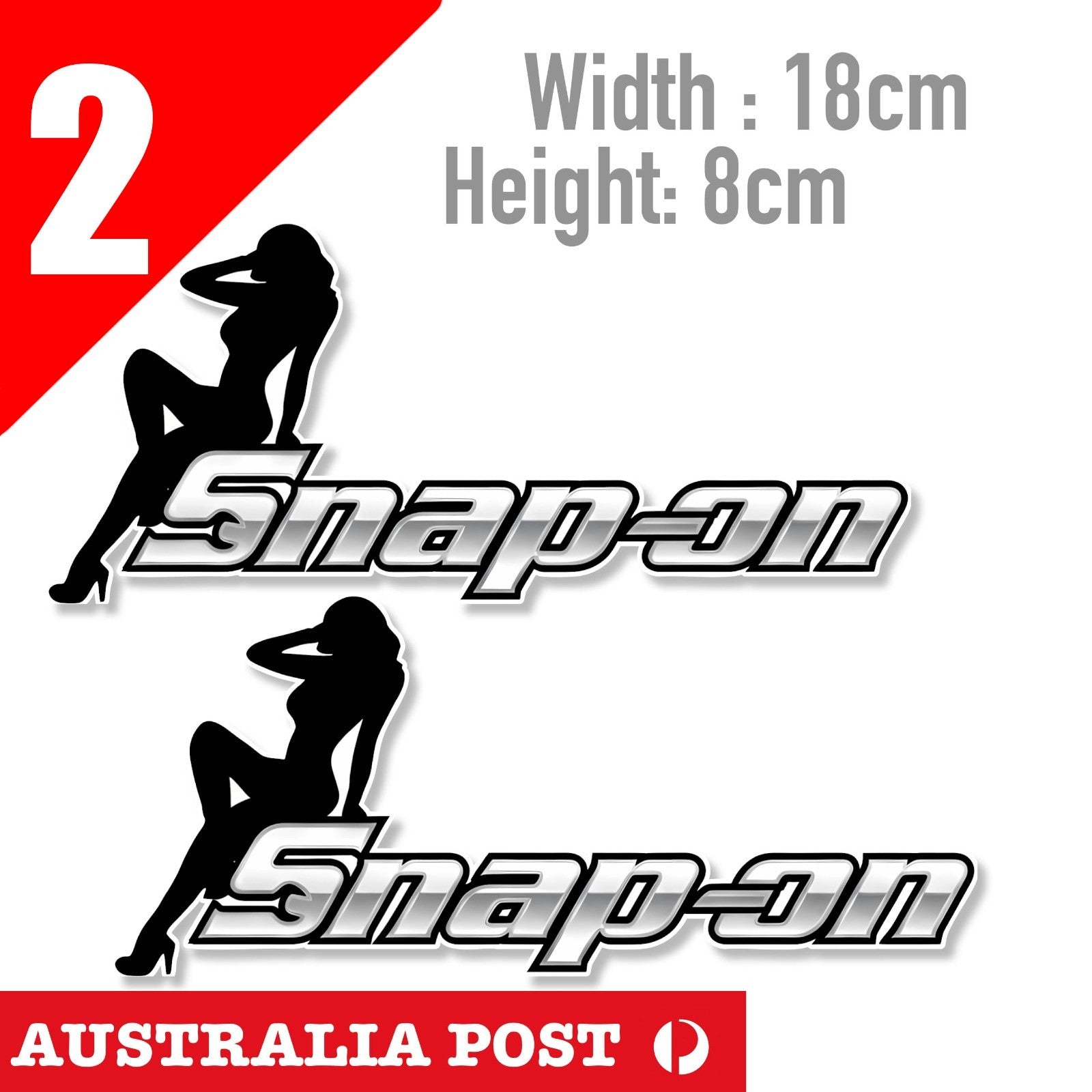 SNAP ON Tools Logo with Sexy Pin Up Girl Stickers