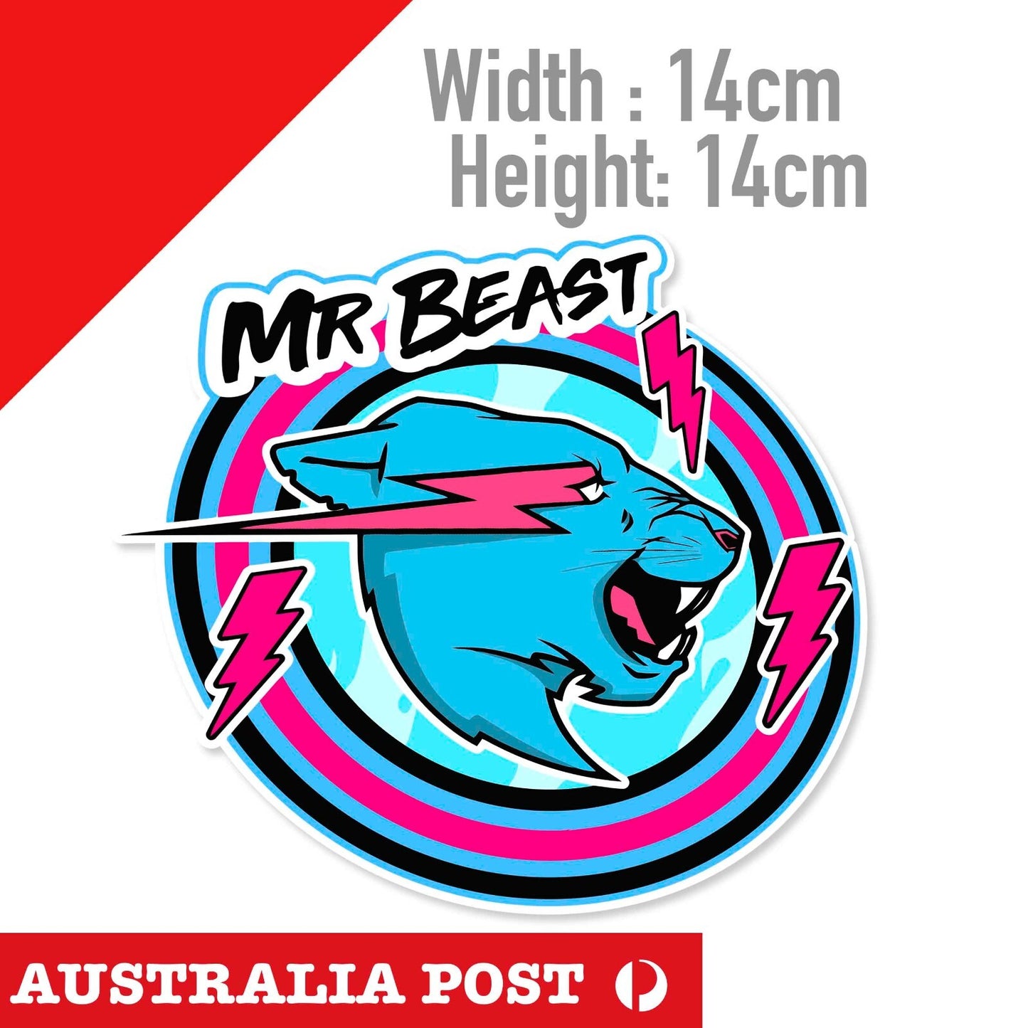 Mr BEAST logo Tiger Logo Sticker