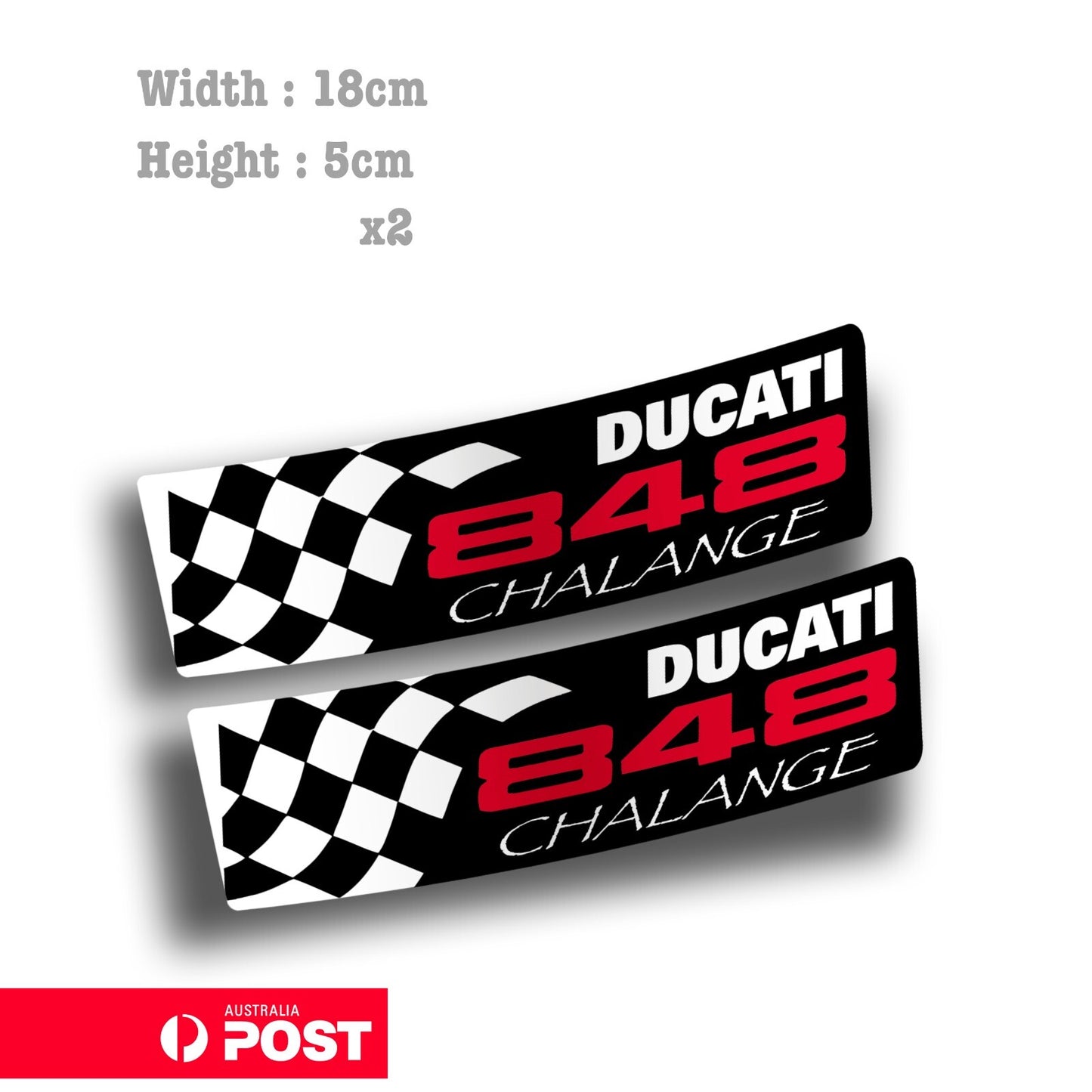 DUCATI Challenge 848 Motorcycle Logo ,Motorcycle Helmet Sticker 