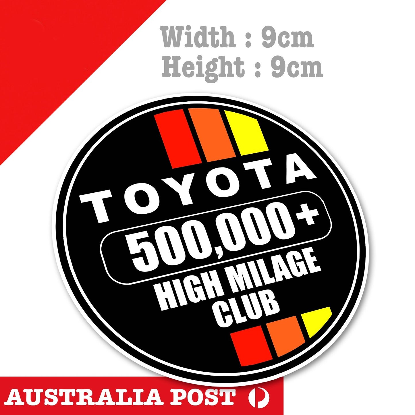 Toyota 500,000 High KILOMETER Club, High Milage , 4WD, 4X4, Off Road Sticker