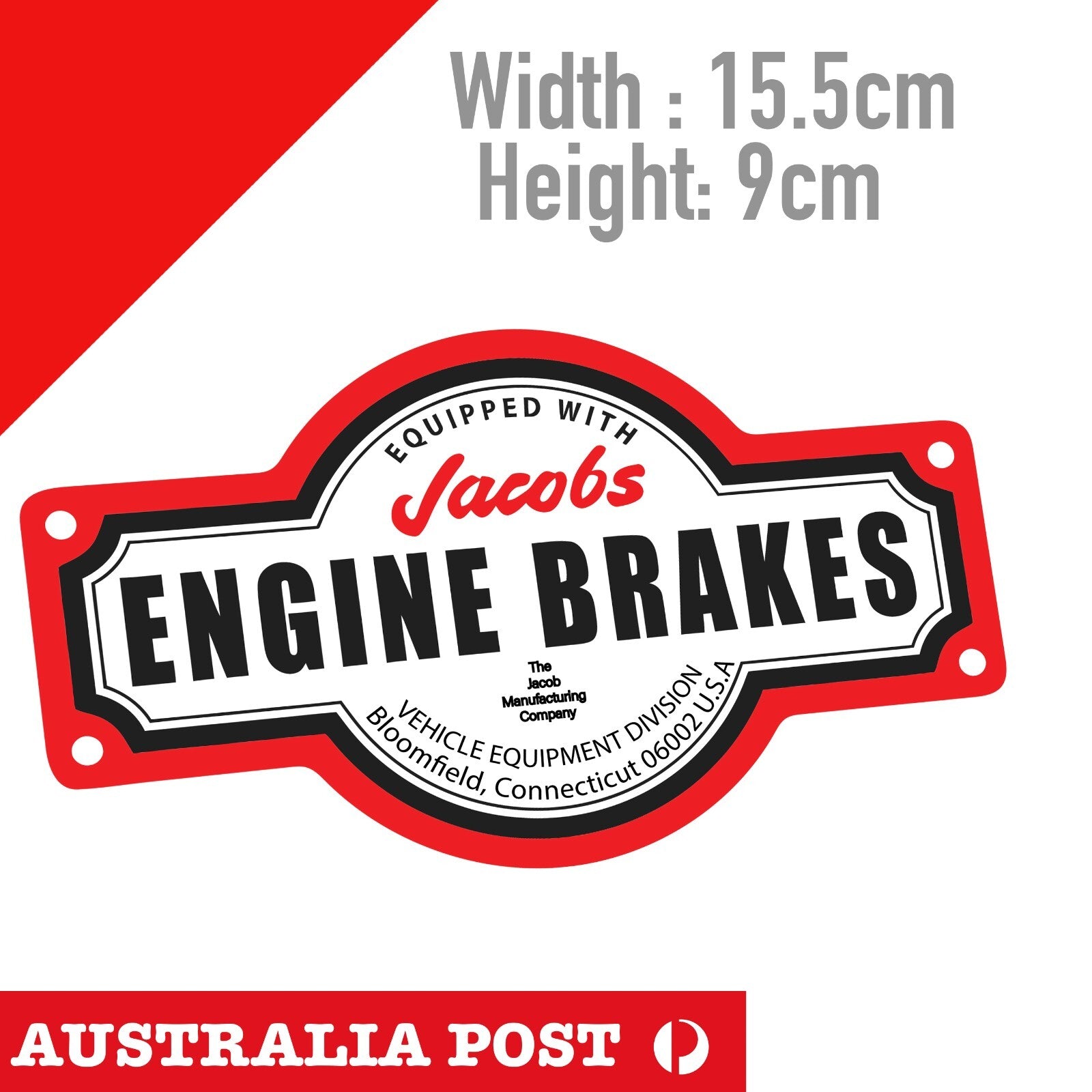Jacobs Engine Brakes Sticker/Decal - Jake Kenworth Cummins Truck Ute 4X4  Diesel